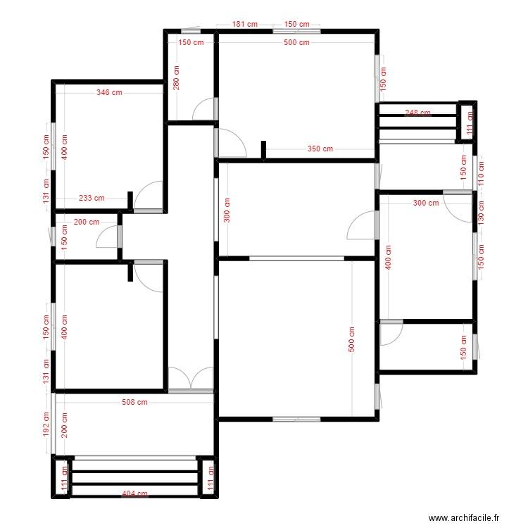 Mtr LAZ. Plan de 21 pièces et 149 m2