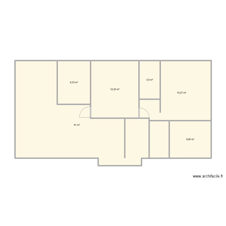 Maison après. Plan de 6 pièces et 85 m2