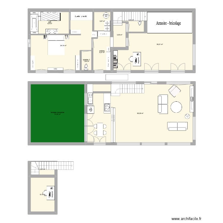 PLAN BURES SUR YVETTE v2024 charlène 2. Plan de 12 pièces et 190 m2