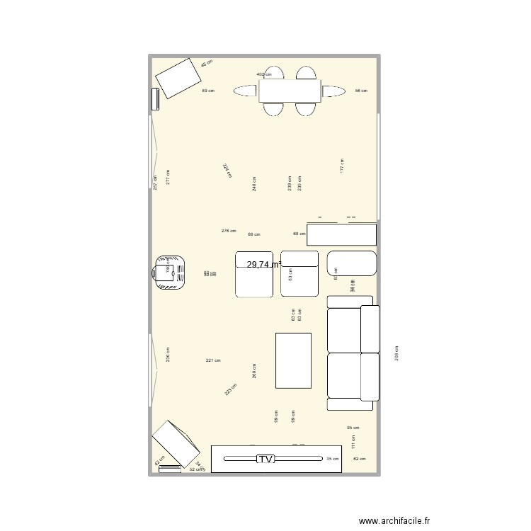 RernovSAM. Plan de 1 pièce et 30 m2