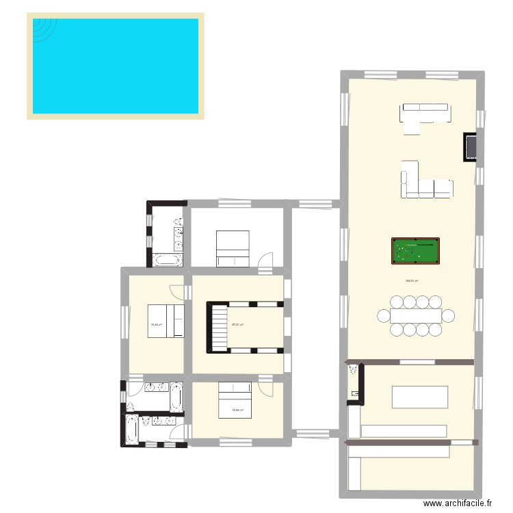 IDA. Plan de 4 pièces et 211 m2