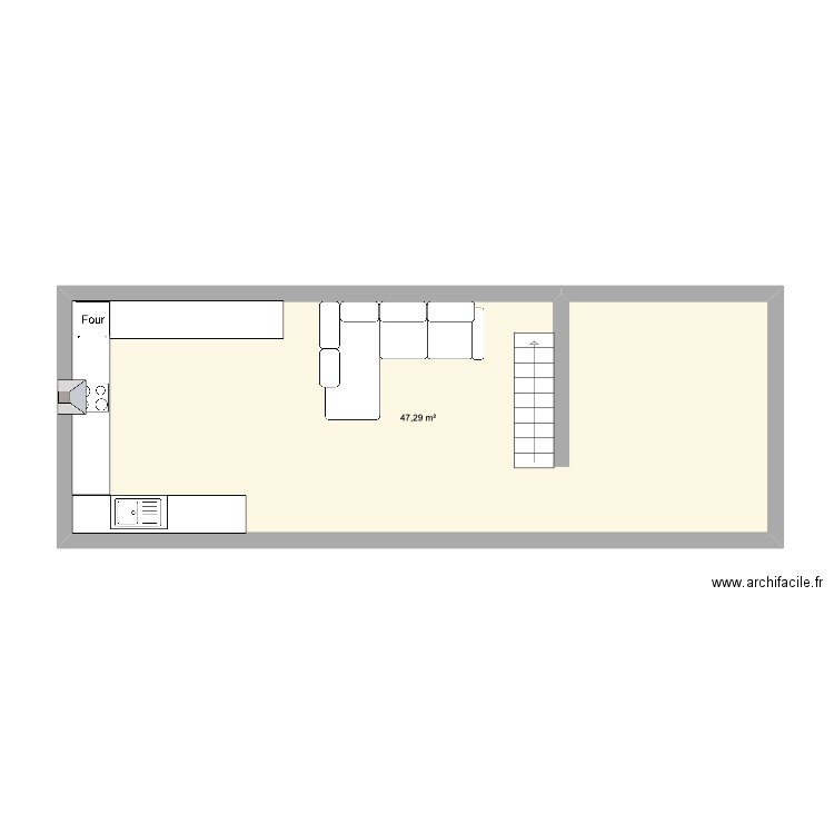 pk tiny house. Plan de 1 pièce et 47 m2