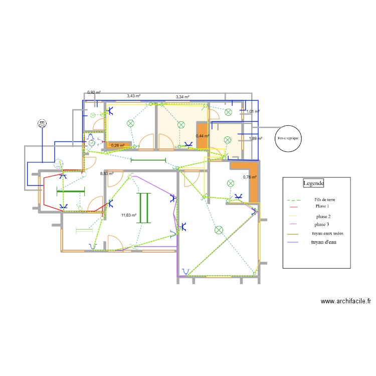 PLAN 1. Plan de 10 pièces et 32 m2