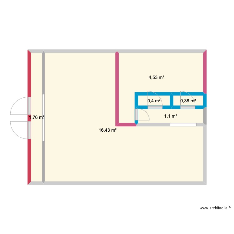 plan TNF REIMS. Plan de 6 pièces et 25 m2