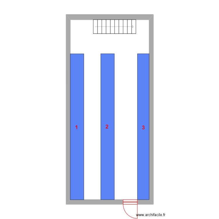 FOETZ SOUS-SOL RACK. Plan de 1 pièce et 49 m2