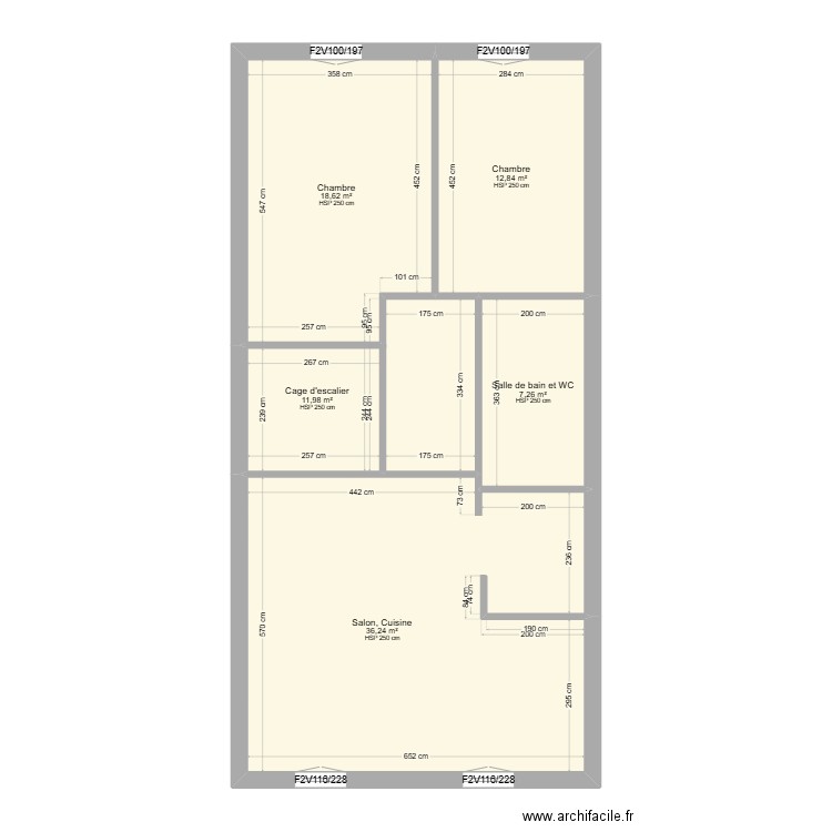 FOLZ. Plan de 12 pièces et 173 m2