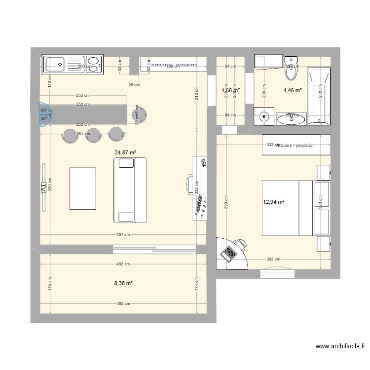 F2 PLAN 1. Plan de 0 pièce et 0 m2