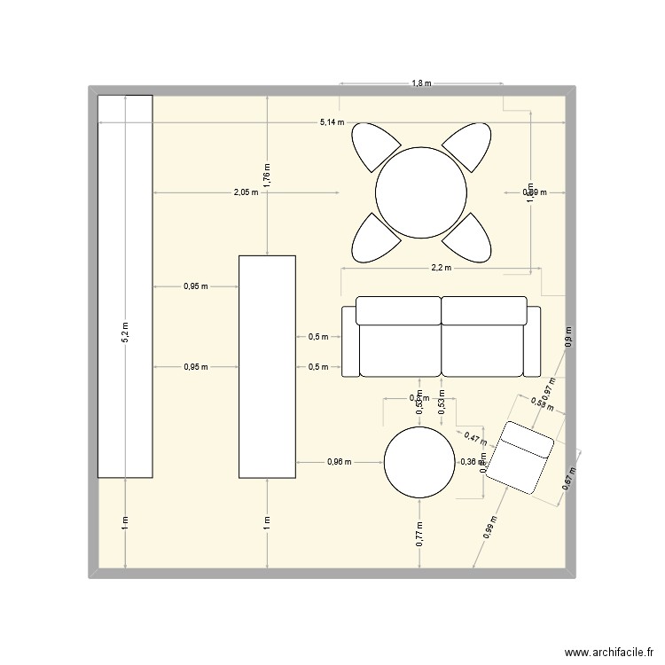 Grimentz. Plan de 1 pièce et 27 m2