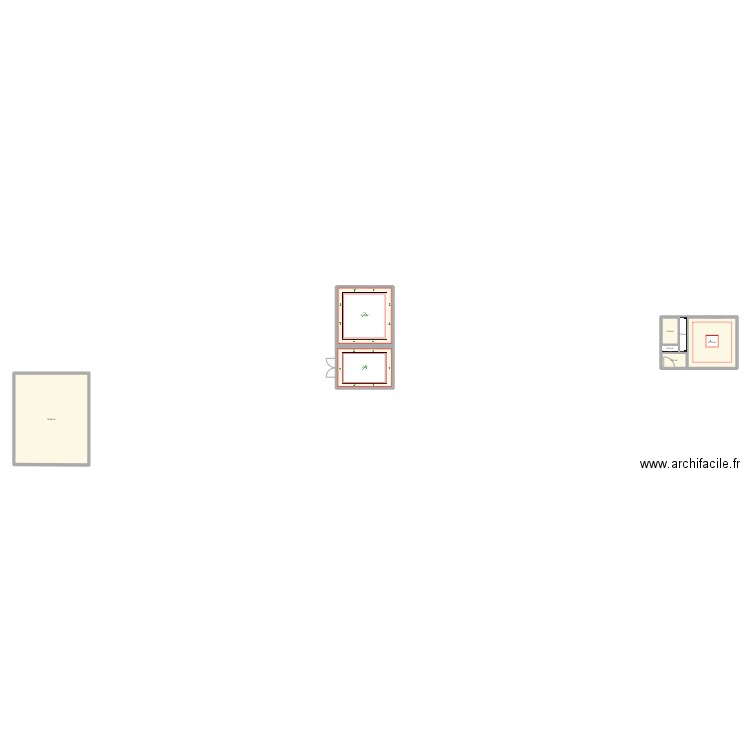 chambre enf. Plan de 8 pièces et 86 m2