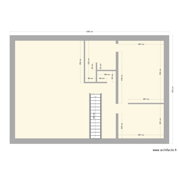 la motte. Plan de 1 pièce et 95 m2