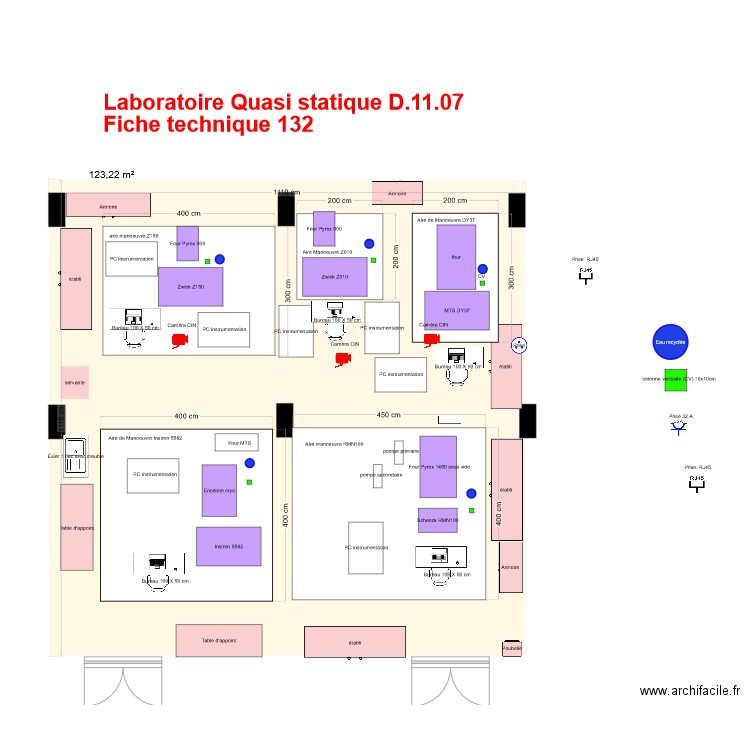 Quasi statique V1. Plan de 1 pièce et 123 m2