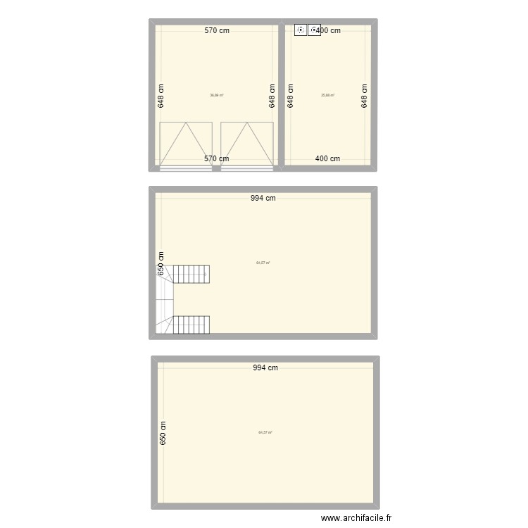 chalet. Plan de 4 pièces et 192 m2