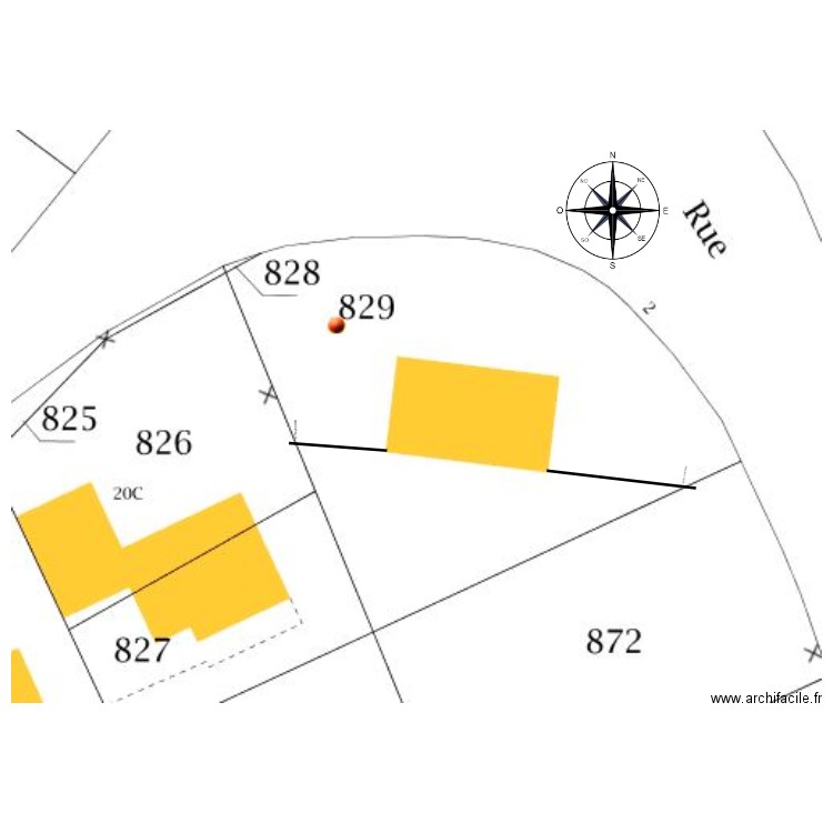 coupe paysagère. Plan de 0 pièce et 0 m2