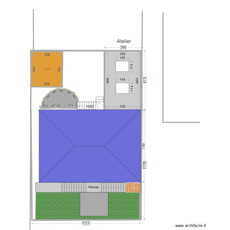 plan de masse projet. Plan de 0 pièce et 0 m2