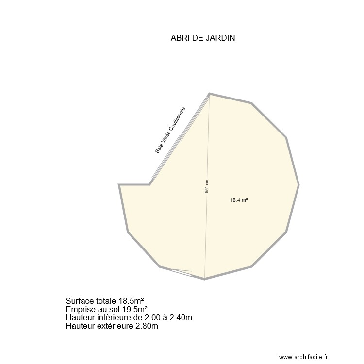 ABRI JARDIN  1. Plan de 0 pièce et 0 m2