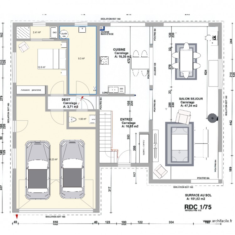 Maison. Plan de 0 pièce et 0 m2