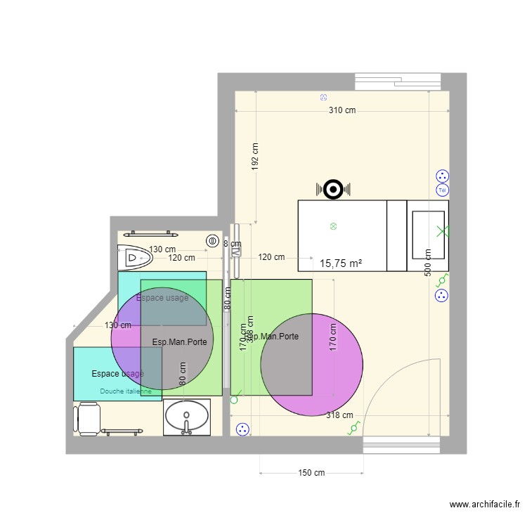 Chambre rdc. Plan de 0 pièce et 0 m2