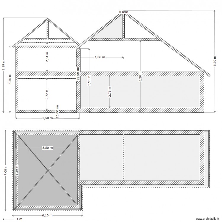   COUPE  TOITURE . Plan de 0 pièce et 0 m2