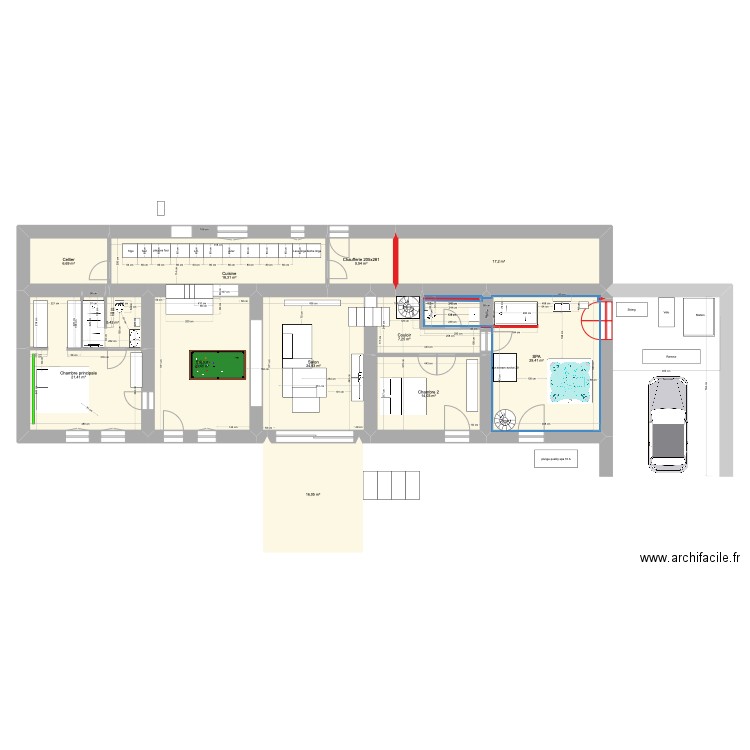 Plan Pierre de loire COMPLET. Plan de 12 pièces et 190 m2