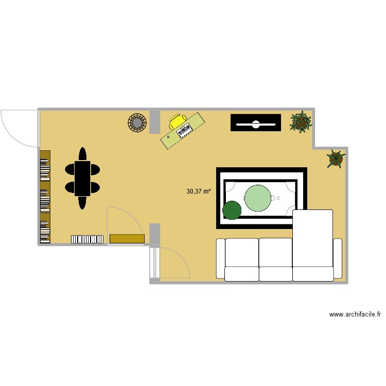 Salon/salle a manger version 3. Plan de 0 pièce et 0 m2