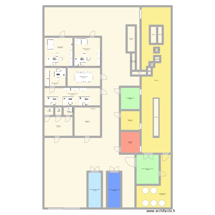 plan usine 650m2. Plan de 0 pièce et 0 m2