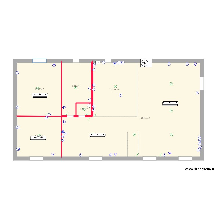 plan électrique maison. Plan de 0 pièce et 0 m2