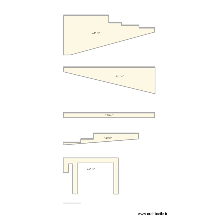 chambre. Plan de 5 pièces et 22 m2