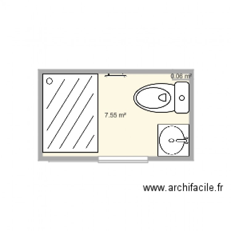 chambre sce sdb - Plan dessiné par gouarec22