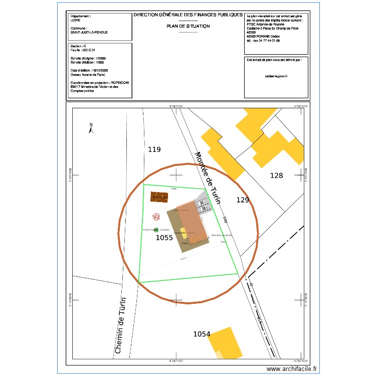 plan masse cadastre ok. Plan de 0 pièce et 0 m2