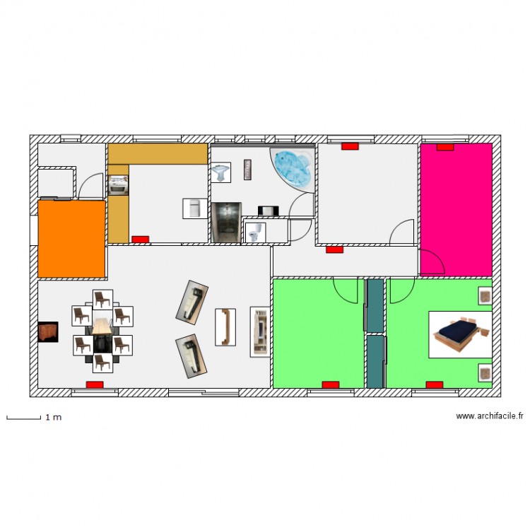 plan maison sdb objet 21. Plan de 0 pièce et 0 m2