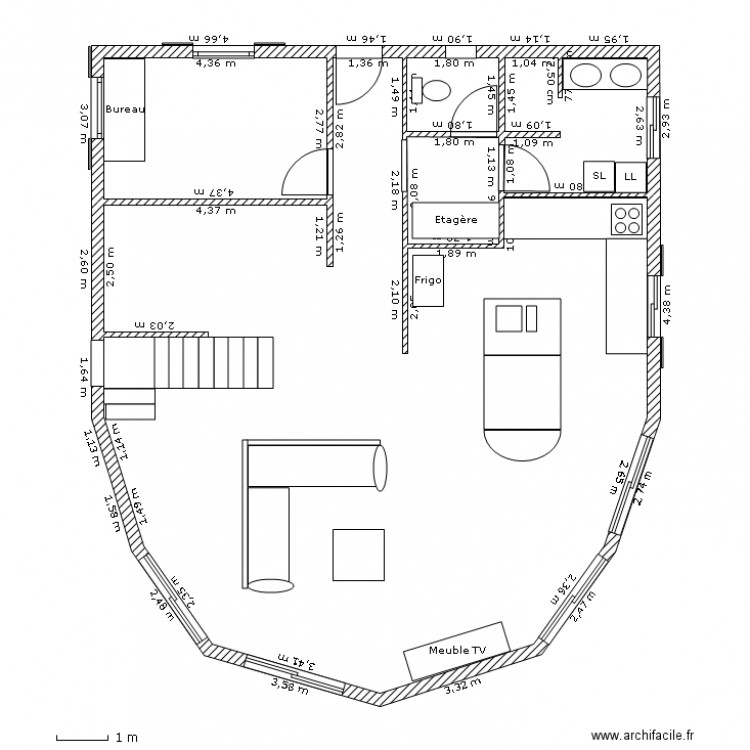 Maison octo RDC. Plan de 0 pièce et 0 m2