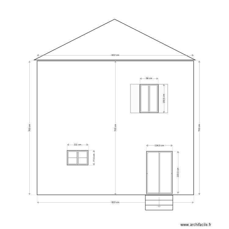 cote jardin . Plan de 0 pièce et 0 m2