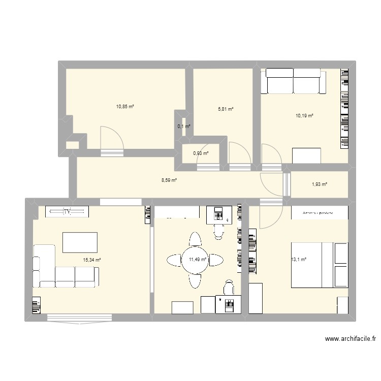 Maison. Plan de 0 pièce et 0 m2