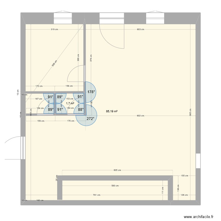 Entree implantation. Plan de 0 pièce et 0 m2