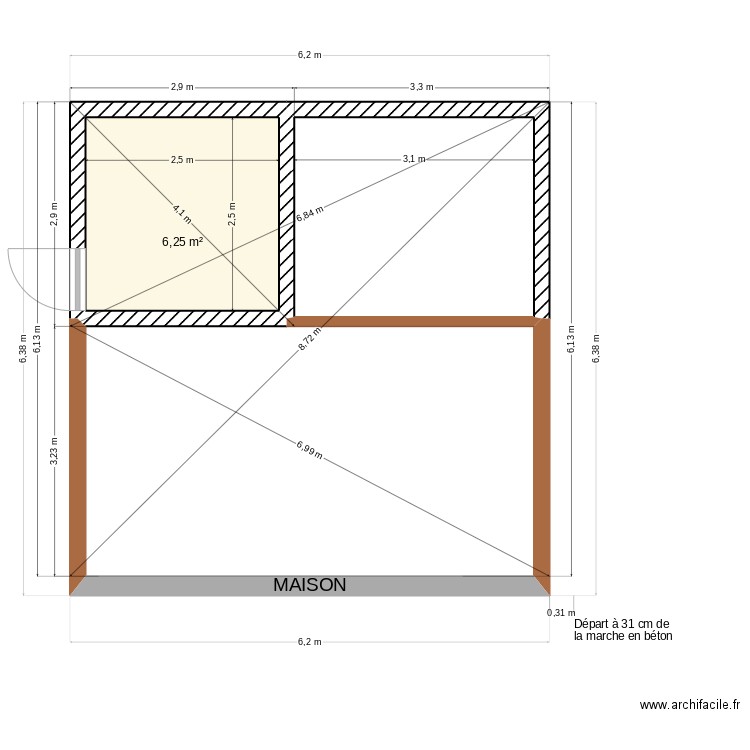 Abri fourgon. Plan de 0 pièce et 0 m2