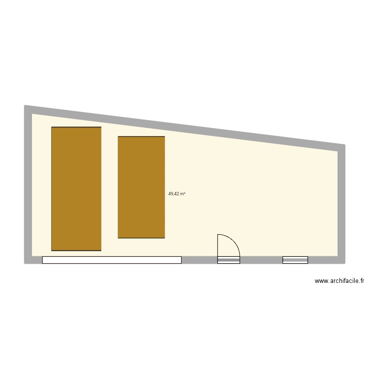 Garage1. Plan de 1 pièce et 49 m2