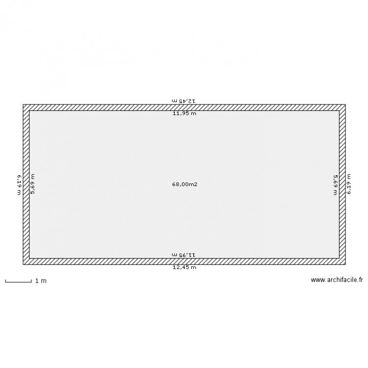 studio vide . Plan de 0 pièce et 0 m2