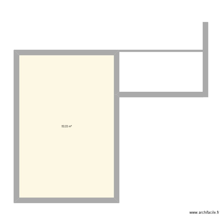 Crowna. Plan de 1 pièce et 50 m2