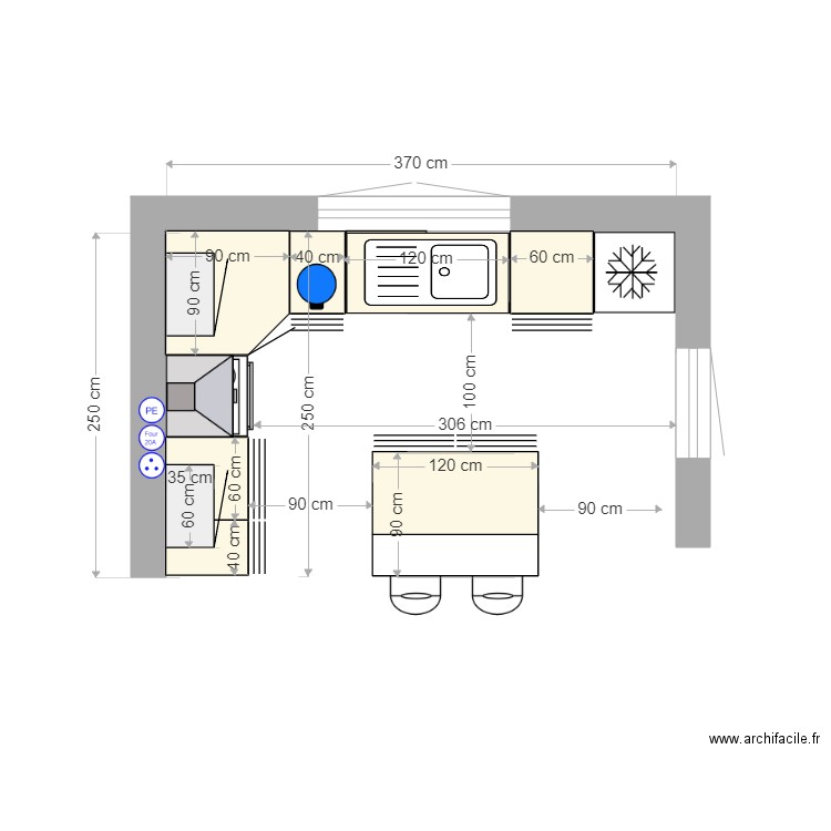 CUISINE 1 3. Plan de 0 pièce et 0 m2