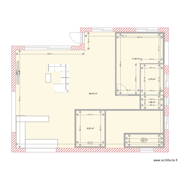 Tosse. Plan de 0 pièce et 0 m2