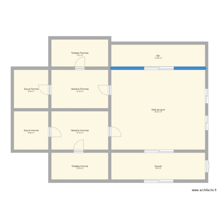 LE VRAI PLAN DE LA SALLE DE SPORT. Plan de 0 pièce et 0 m2