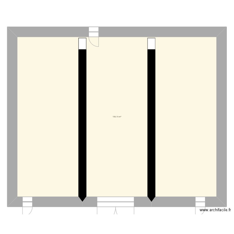 maison. Plan de 1 pièce et 195 m2