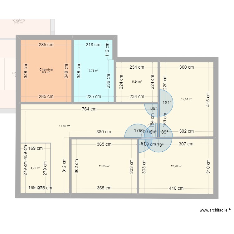 maison 2. Plan de 15 pièces et 189 m2