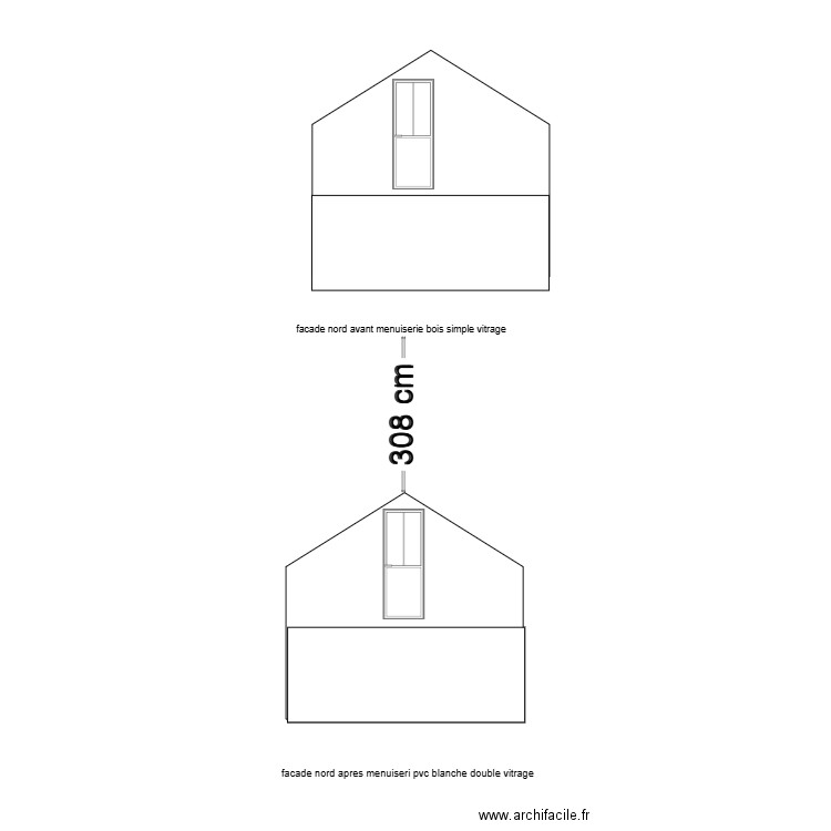 facade nord apres 10. Plan de 0 pièce et 0 m2