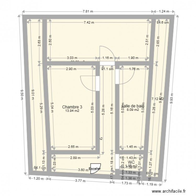 Amenagement du grenier. Plan de 0 pièce et 0 m2