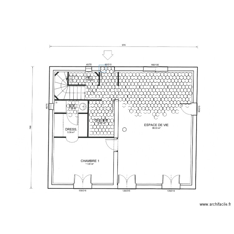 Calepinage RDC. Plan de 0 pièce et 0 m2