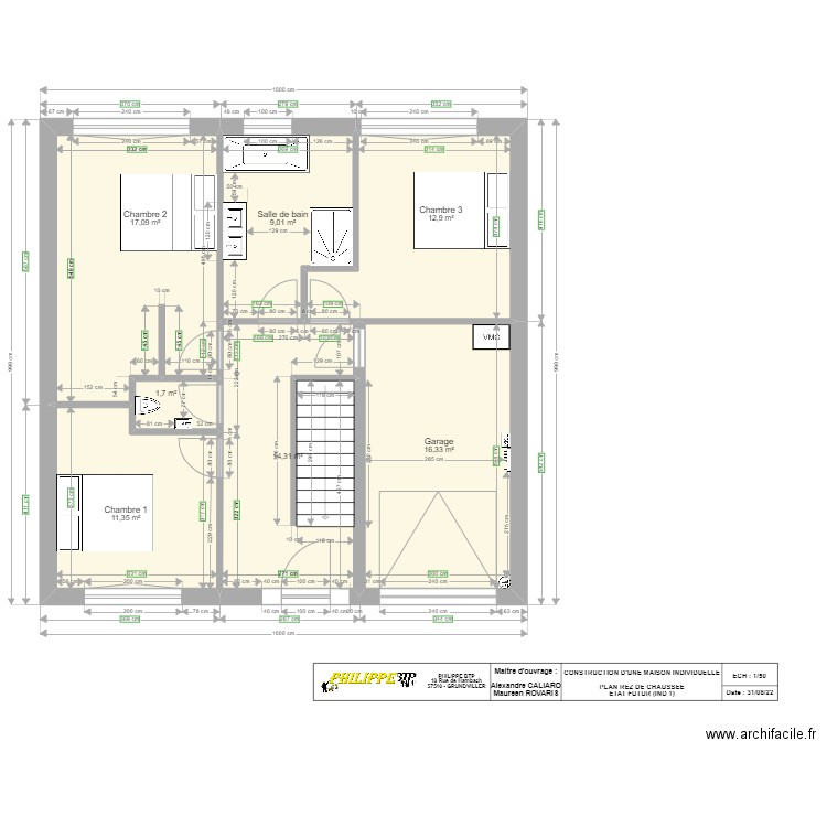 REZ DE CHAUSSEE LOT B CRUSNES. Plan de 0 pièce et 0 m2