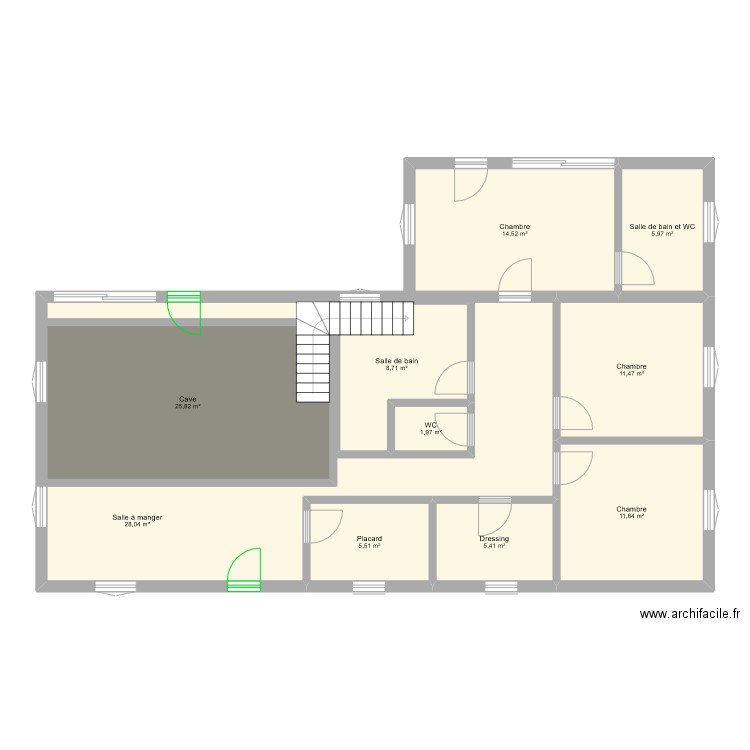 chalet modifier . Plan de 10 pièces et 162 m2