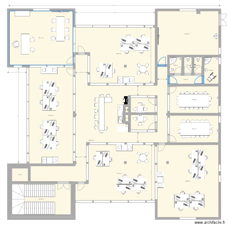 BUREAUX ANCONE V5. Plan de 0 pièce et 0 m2