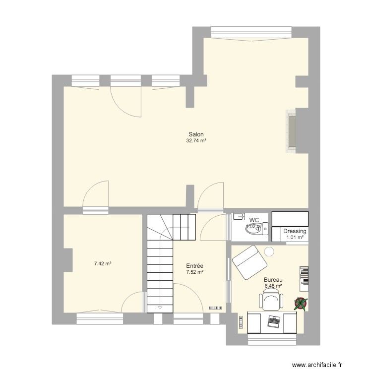 maison. Plan de 0 pièce et 0 m2